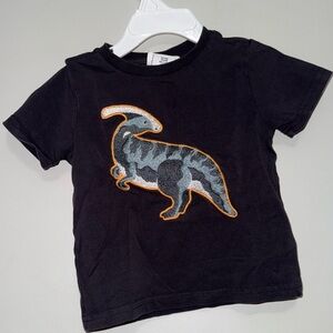 Tommy Bahama Black Short Sleeve Tee with Dinosaur Graphic